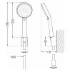 Mexen Pecos R75 vannikomplekt, kroom - 72713R75-00