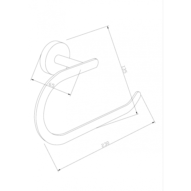 Mexen Loft porte-serviette, noir - 7012632-70