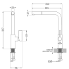 Mexen Pablo 1-bowl granite sink with drainer and Flora kitchen tap, beige - 6510-69-670401-07