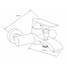 Mexen Pecos R62 set za kadu, crni - 72713R62-70