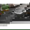Mexen Pablo Granitspüle 1-beckig mit Abtropffläche und Küchenarmatur Flora, schwarz/silber Metallik - 6510-73-670401-00
