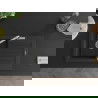 Mexen Pablo Granitspüle 1-beckig mit Abtropffläche und Küchenarmatur Flora, schwarz/silber Metallik - 6510-73-670401-00