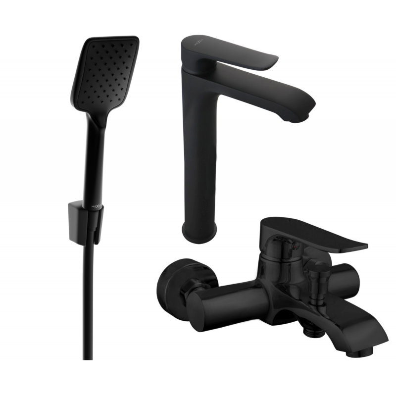 Mexen Pecos R62 conjunto de bañera, negro - 72713R62-70