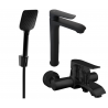 Mexen Pecos R62 bathtub set, black - 72713R62-70