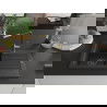 Mexen Pablo Granitspüle mit 1 Becken, Abtropffläche und Küchenarmatur Flora, schwarz/gold metallic - 6510-75-670401-57-B