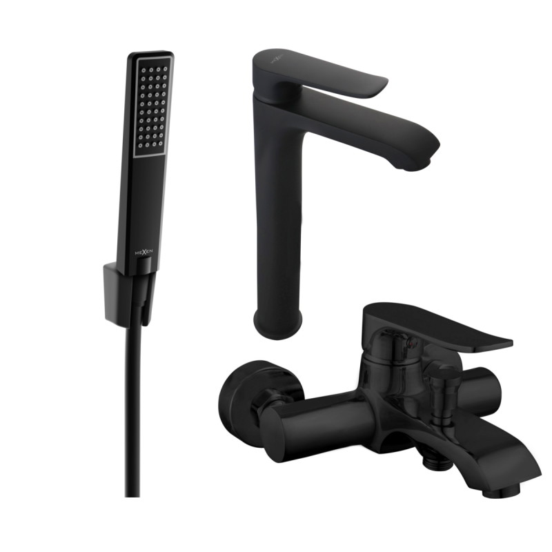 Mexen Pecos R72 vannikomplekt, must - 72713R72-70