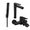Mexen Pecos R72 Badewannenset, schwarz - 72713R72-70