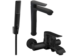 Mexen Pecos R72 badkarssats, svart - 72713R72-70