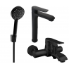 Mexen Pecos R75 conjunto de baño, negro - 72713R75-70