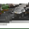 Mexen Pablo Granitspüle 1-Becken mit Abtropffläche und Küchenarmatur Flora, schwarz gesprenkelt - 6510-76-670401-75-B