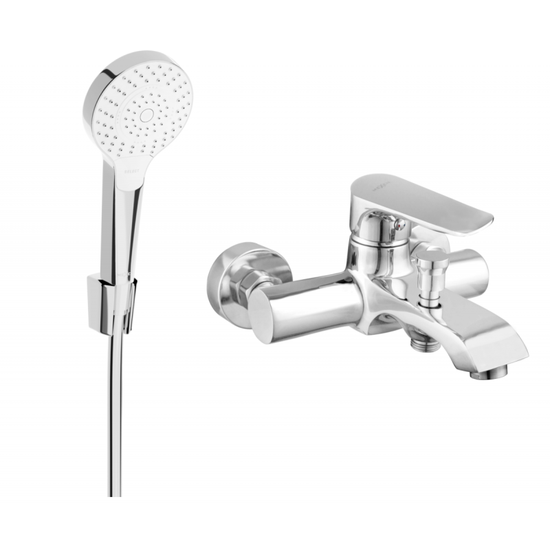 Mexen Pecos R05 robinet de baignoire avec ensemble de douche, chromé - 7273R05-00