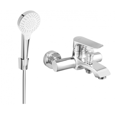 Mexen Pecos R05 bathtub faucet with shower set, chrome - 7273R05-00