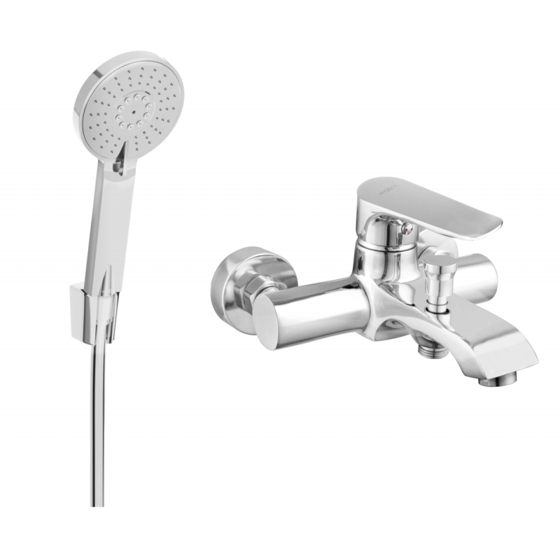 Mexen Pecos R40 bateria de banheira com conjunto de chuveiro, cromado - 7273R40-00