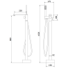 Mexen Urano freestanding bathtub faucet, gold - 75233-50