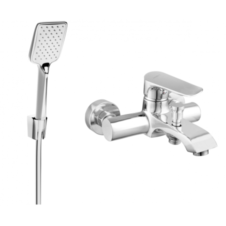 Mexen Pecos R62 bateria wannowa z zestawem prysznicowym, chrom - 7273R62-00