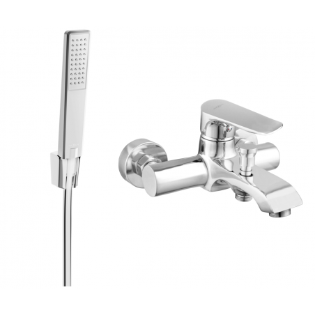 Mexen Pecos R72 bath tap with shower set, chrome - 7273R72-00