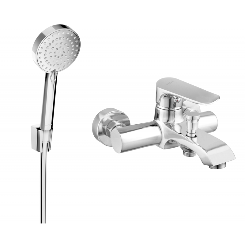 Mexen Pecos R75 grifo de bañera con juego de ducha, cromo - 7273R75-00