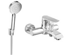 Mexen Pecos R75 bathtub faucet with shower set, chrome - 7273R75-00