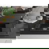 Mexen Elias Granitspüle 1-beckig mit Abtropffläche und Küchenarmatur Flora, schwarz - 6511-77-670401-07