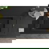 Mexen Elias Granitspüle 1-beckig mit Abtropffläche und Küchenarmatur Flora, schwarz - 6511-77-670401-07-B