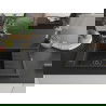 Mexen Elias Granitspüle 1-Becken mit Abtropffläche und Küchenarmatur Flora, schwarz - 6511-77-670401-57-B