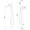 Mexen Urano freestanding bathtub faucet, black - 75233-70