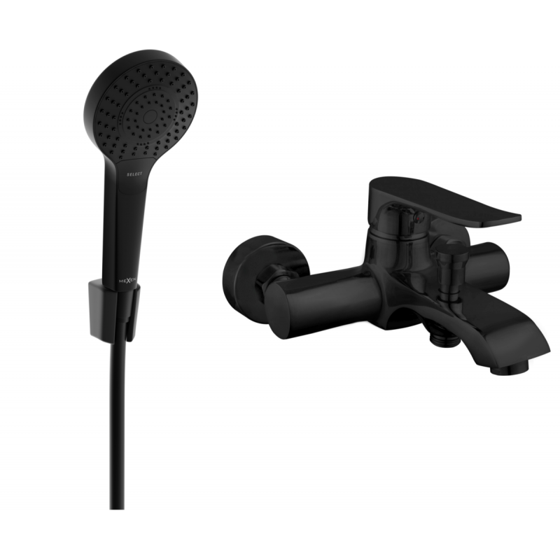 Mexen Pecos R05 grifo de bañera con set de ducha, negro - 7273R05-70