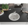Mexen Diego granit gootsteen 1-komers met keukenkraan Flora, wit - 6512-20-670401-07