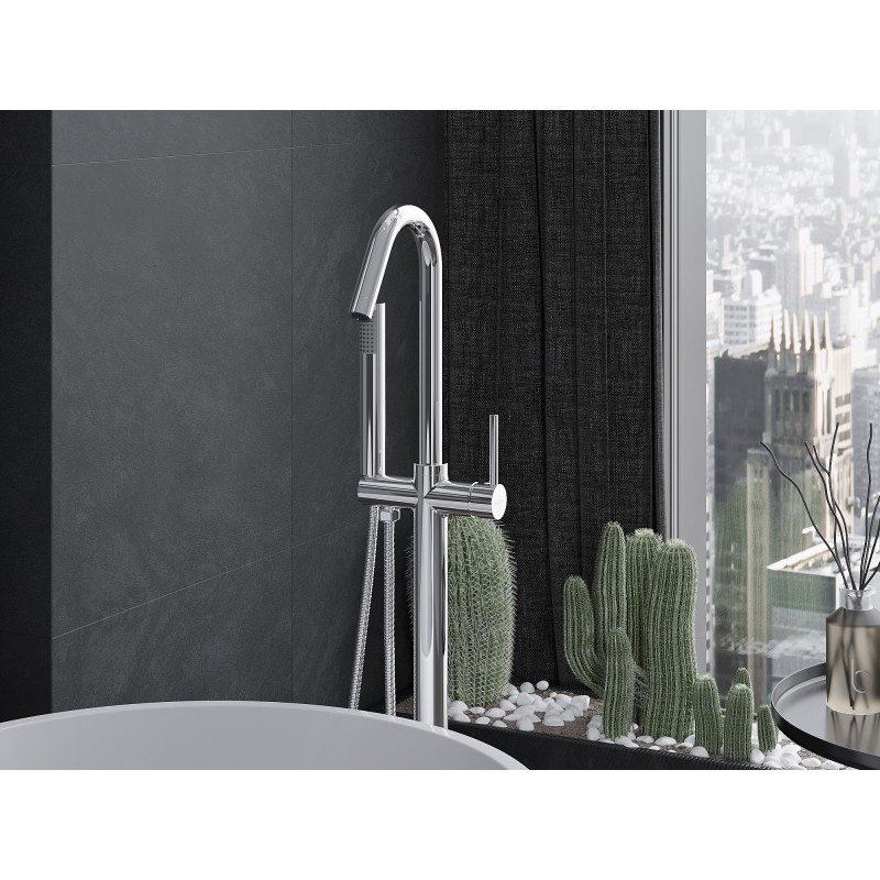 Mexen Gaja freestanding bathtub faucet, chrome - 75333-00