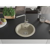 Mexen Diego granitische spoelbak 1-komerig met keukenmengkraan Flora, beige - 6512-69-670401-00