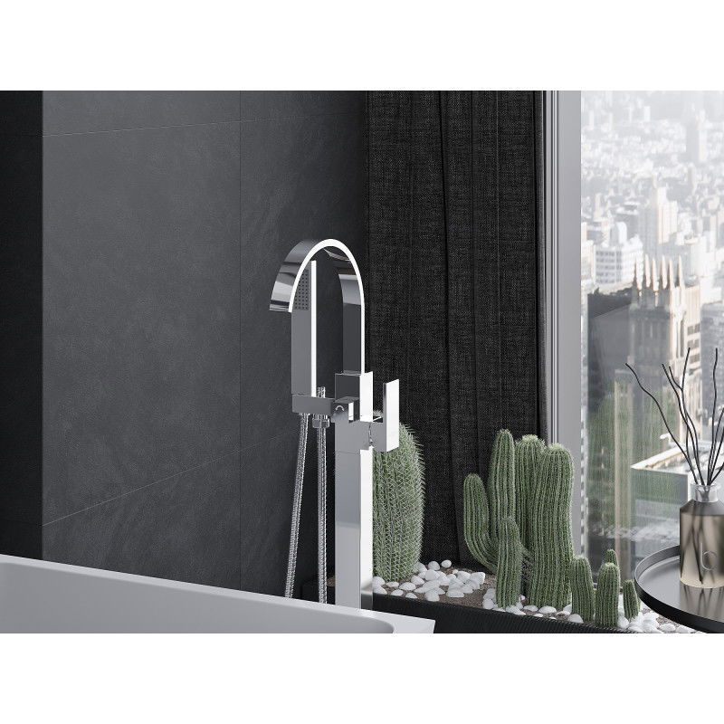 Mexen Veda grifo de bañera exento, cromo - 75433-00