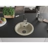 Mexen Diego Granitspüle 1-beckig mit Küchenarmatur Flora, beige - 6512-69-670401-07-B