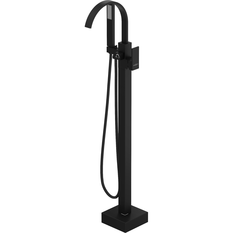 Mexen Veda fristående badkarsblandare, svart - 75433-70