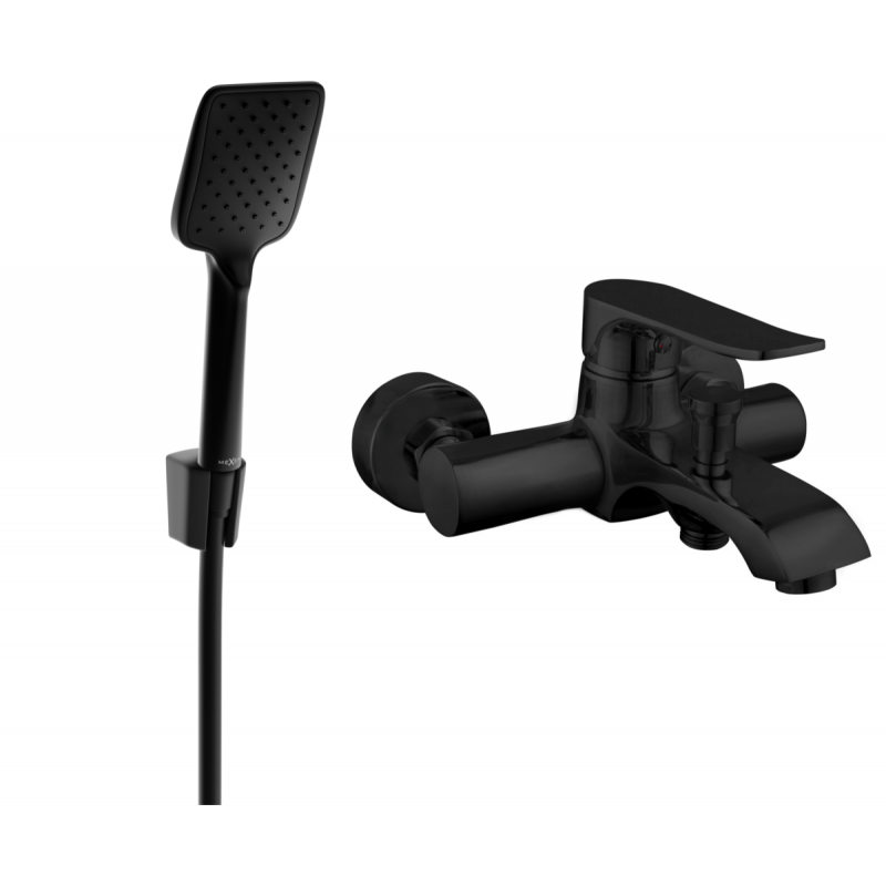 Mexen Pecos R62 grifo de bañera con juego de ducha, negro - 7273R62-70