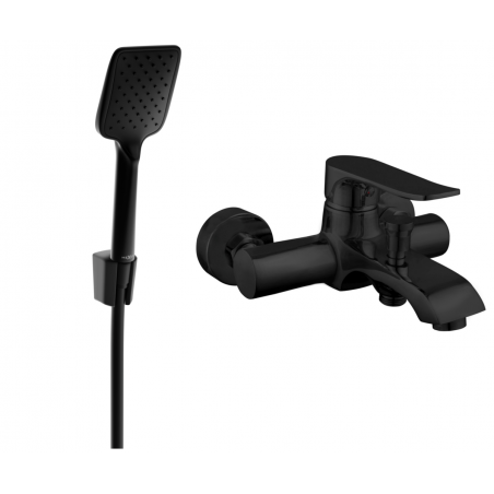 Mexen Pecos R62 badkraan met douchestel, zwart - 7273R62-70