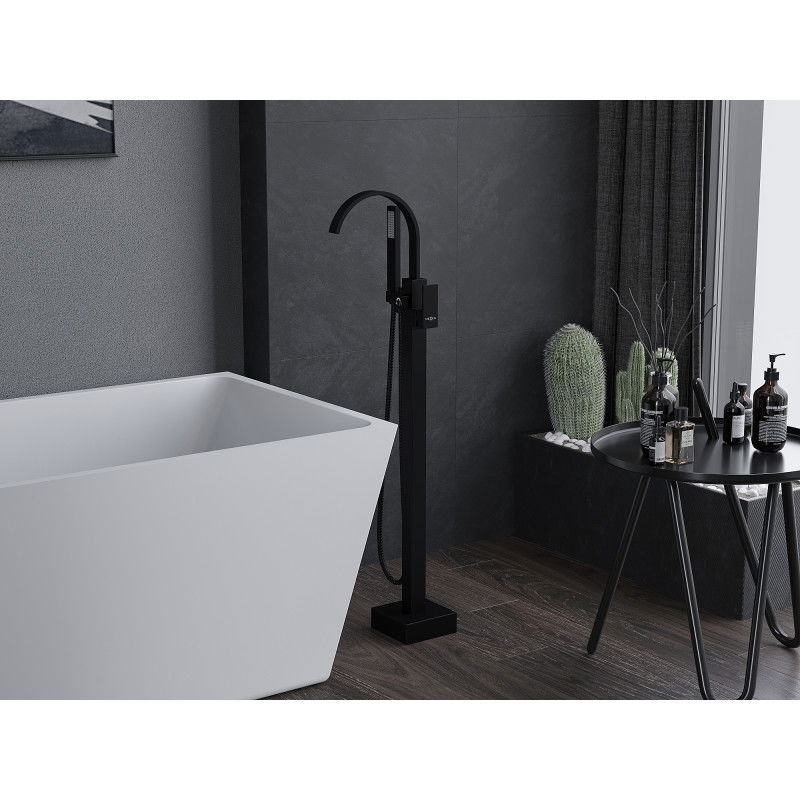 Mexen Veda robinet de baignoire autoportant, noir - 75433-70