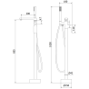 Mexen Leda freestanding bathtub faucet, gold - 75633-50