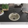 Mexen Diego Granitspüle 1-Becken mit Küchenarmatur Flora, beige - 6512-69-670401-70-B