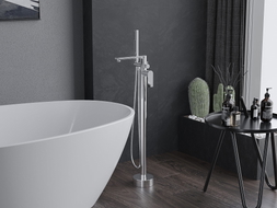 Mexen Leda freestanding bathtub faucet, chrome - 75633-00
