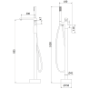 Mexen Leda freestanding bathtub faucet, black - 75633-70