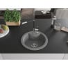 Mexen Diego Granitspüle 1-Becken mit Küchenarmatur Flora, grau - 6512-71-670401-07