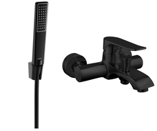 Mexen Pecos R72 bathtub faucet with shower set, black - 7273R72-70