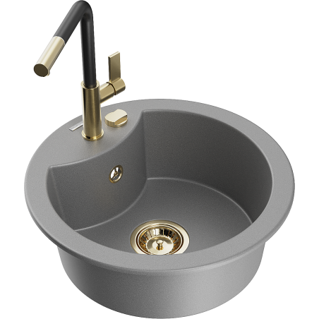 Mexen Diego Granit-Spullchenkel 1-Komoreg mat Bateri Flora, gro - 6512-71-670401-57-G