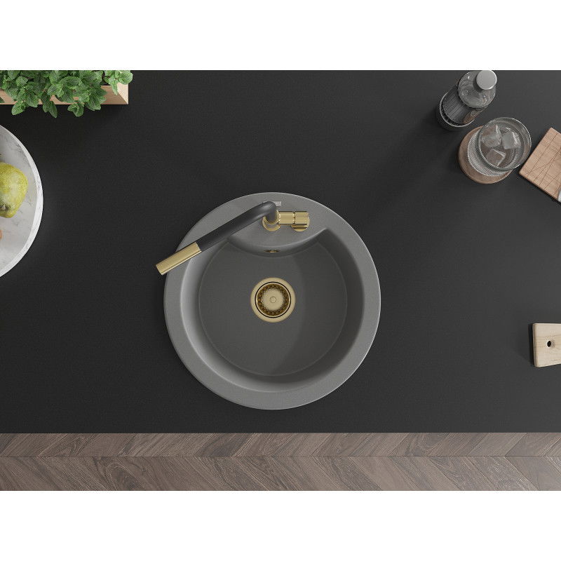 Mexen Diego Granit-Spullchenkel 1-Komoreg mat Bateri Flora, gro - 6512-71-670401-57-G