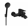 Mexen Pecos R75 grifo de baño con conjunto de ducha, negro - 7273R75-70