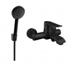 Mexen Pecos R75 Wannenbatterie mit Duschset, schwarz - 7273R75-70