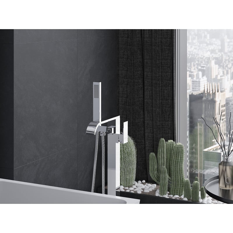 Mexen Lava vrijstaande badkraan, chroom - 752433-00