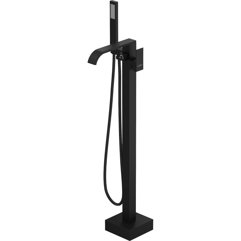 Mexen Lava grifo de bañera independiente, negro - 752433-70