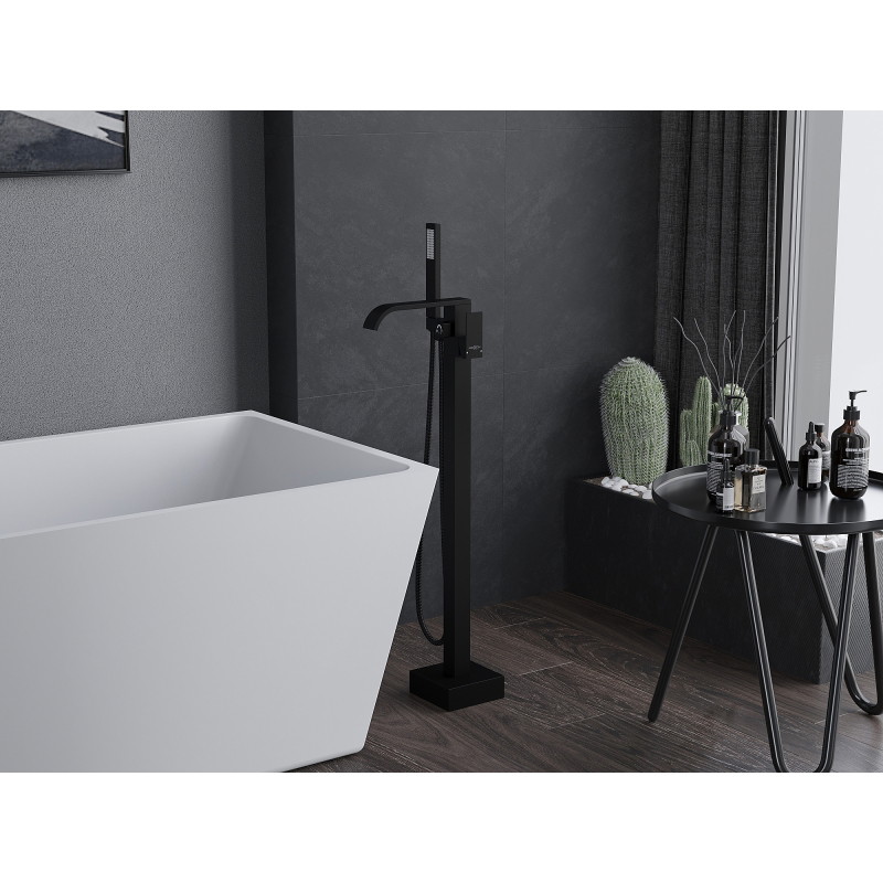 Mexen Lava freestanding bathtub faucet, black - 752433-70