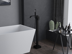 Mexen Lava freestanding bathtub faucet, black - 752433-70